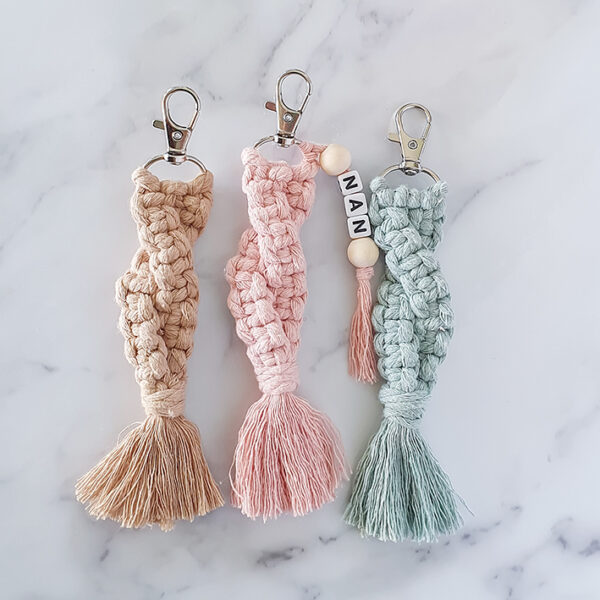 Twisted Macrame Keychain - Image 3